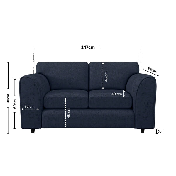 Chenille 2 Seater midnight blue