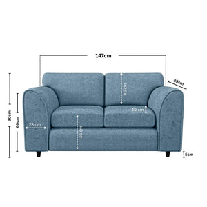 Chenille 2 Seater sky blue