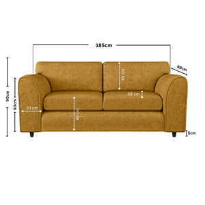 3 Seater mustard