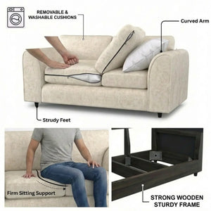 3 Seater cream