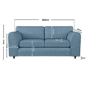 3 seater sky blue