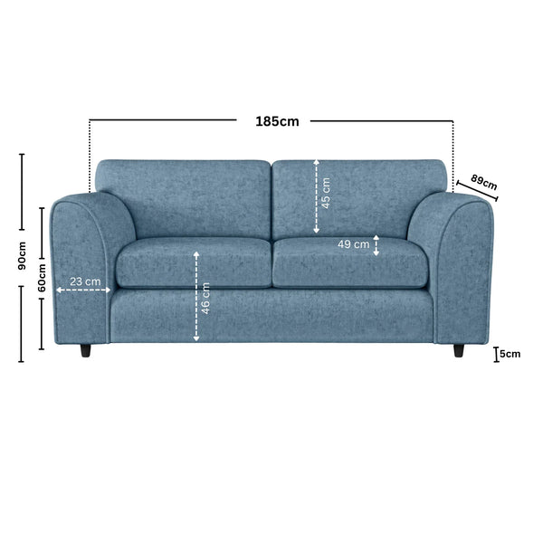 3 seater sky blue