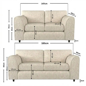 3+2 Seater Cream