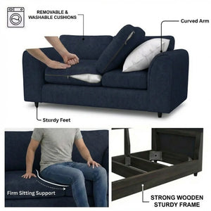 3+2 seater midnight blue