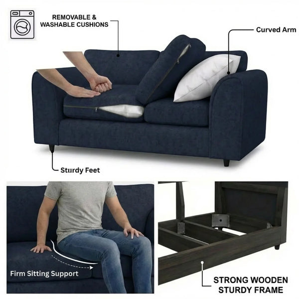 3+2 seater midnight blue