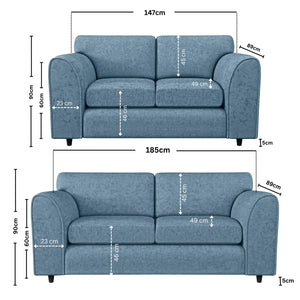 3+2 seater sky blue