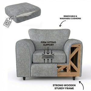 Armchair light grey