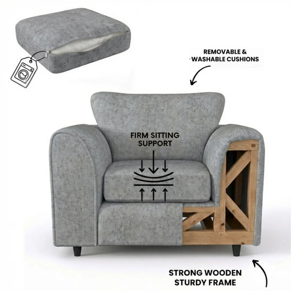 Armchair light grey