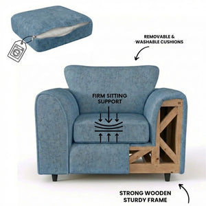 Armchair sky blue
