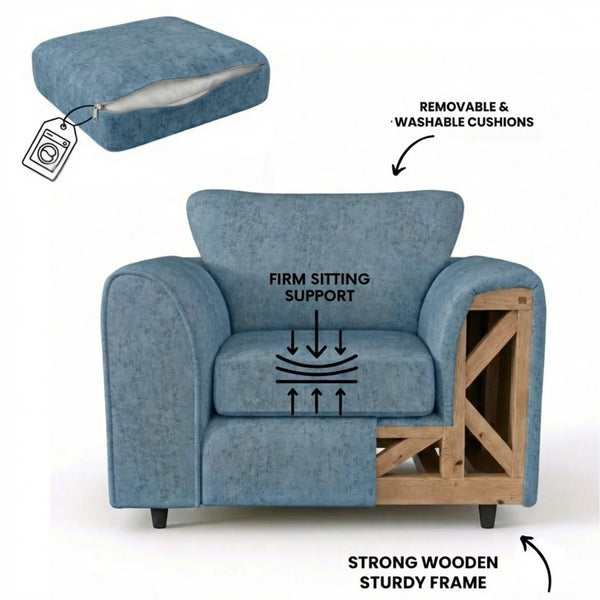 Armchair sky blue