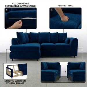 Left Hand Facing Midnight Blue