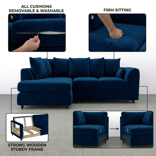 Left Hand Facing Midnight Blue