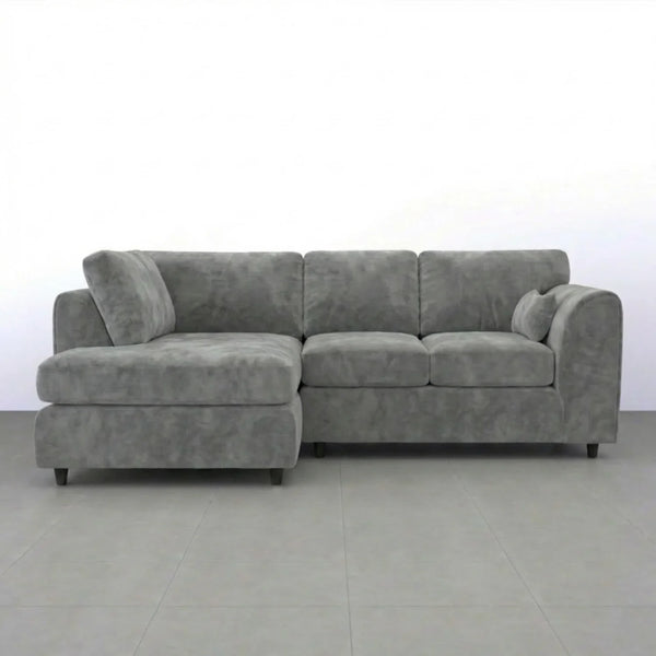 Velvet left Hand Facing Light Grey