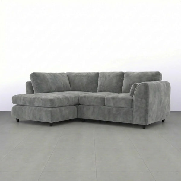 Velvet left Hand Facing Light Grey