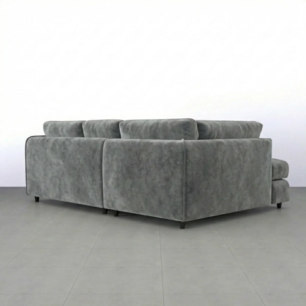 Velvet left Hand Facing Light Grey