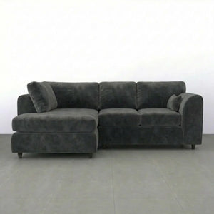 Velvet left Hand Facing dark grey