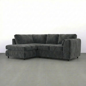 Velvet left Hand Facing dark grey