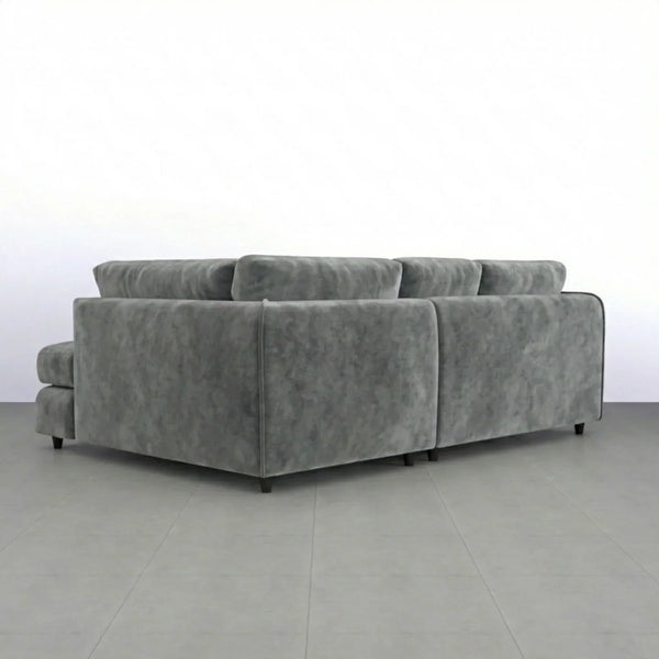 Velvet Right Hand Facing light grey