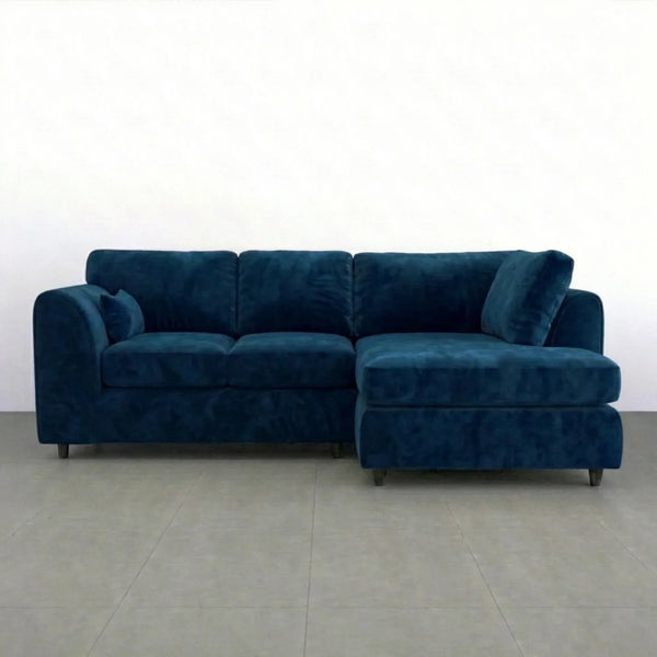 Velvet Right Hand Facing midnight blue