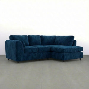 Velvet Right Hand Facing midnight blue