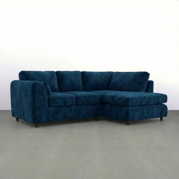 Velvet Right Hand Facing midnight blue