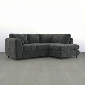 Velvet Right Hand Facing dark grey