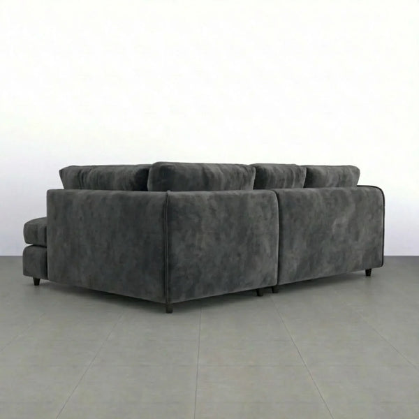 Velvet Right Hand Facing dark grey