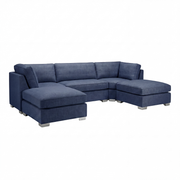 Linen / Midnight Blue