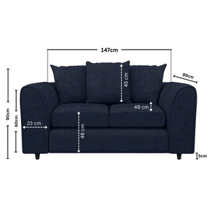 2 Seater Midnight Blue
