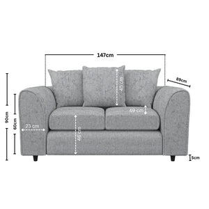 2 Seater Light Grey