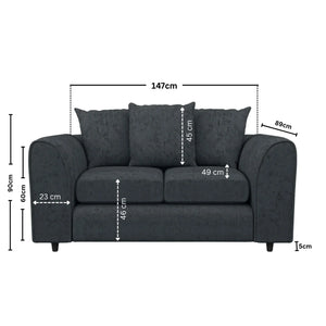 2 Seater Dark Grey