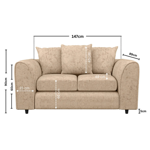 2 Seater Beige