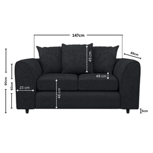2 Seater Black