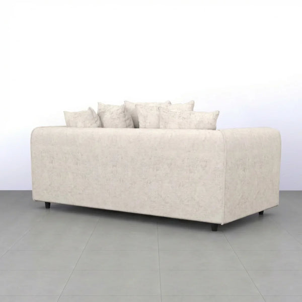 Chenille 3 Seater cream
