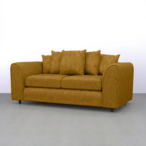Chenille 3 Seater Mustard