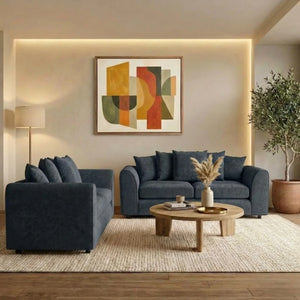 Chenille 3 Seater dark Grey