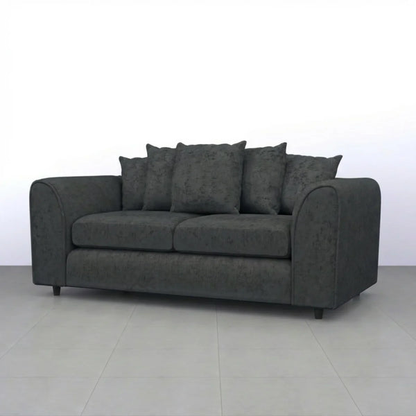 Chenille 3 Seater dark Grey