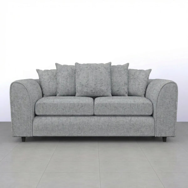 Chenille 3 Seater Light Grey