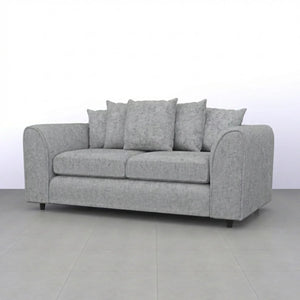 Chenille 3 Seater Light Grey