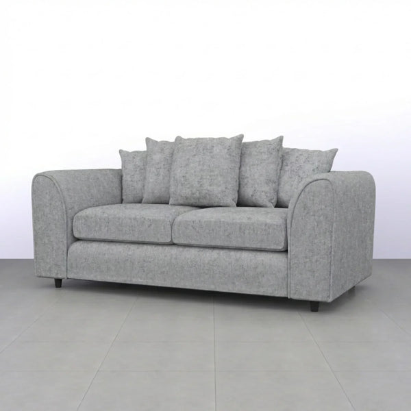 Chenille 3 Seater Light Grey