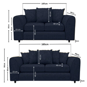3 + 2 Seater Midnight Blue