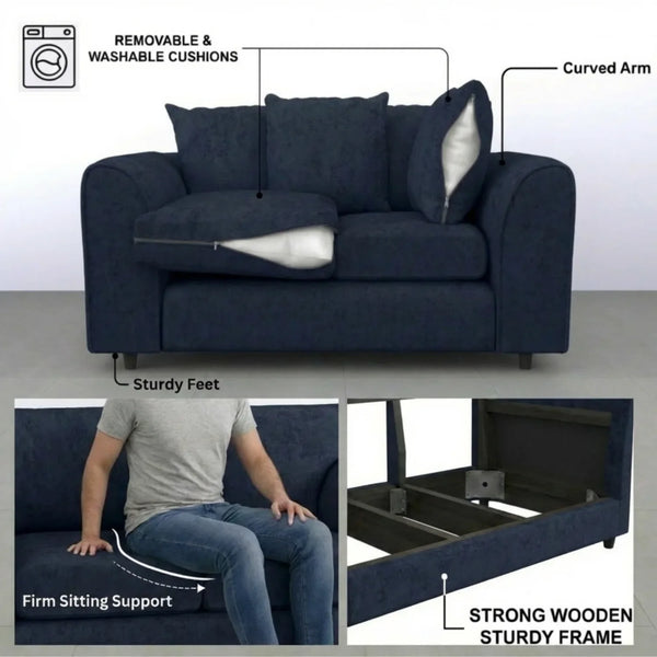 3 + 2 Seater Midnight Blue