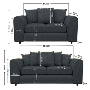 3 + 2 Seater Dark Grey