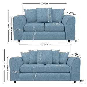 3 + 2 Seater Sky Blue