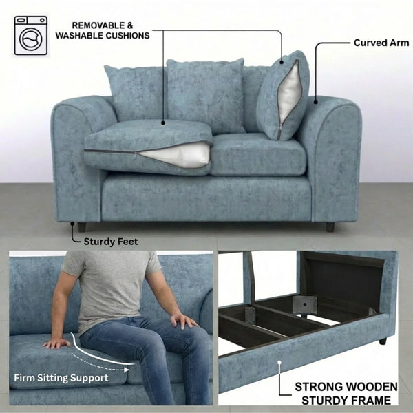 3 + 2 Seater Sky Blue