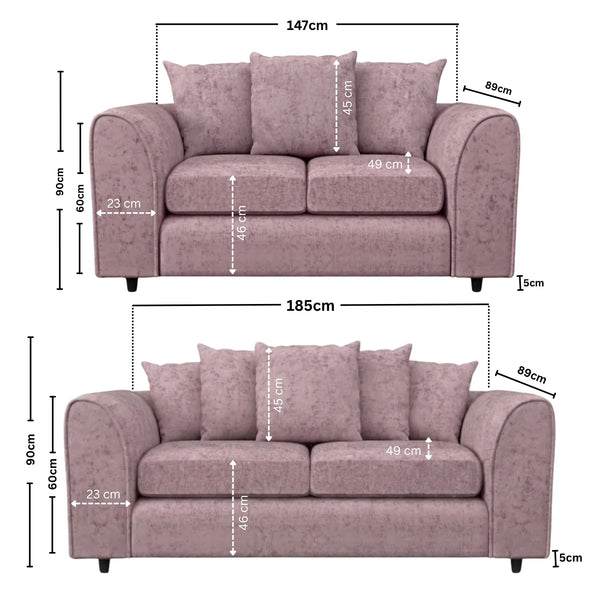 3 + 2 Seater Pink