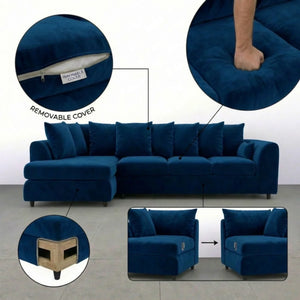 XL Left Hand Facing Midnight Blue