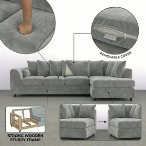 XL Right  Hand Facing Light Grey