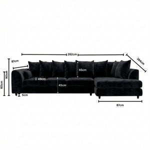 XL Right  Hand Facing Black