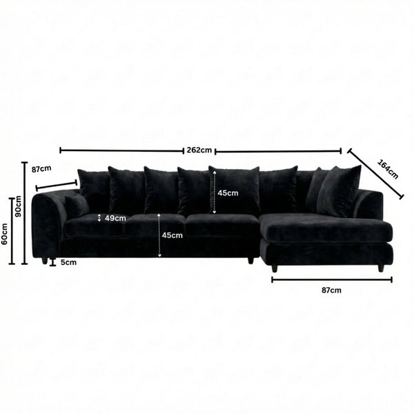 XL Right  Hand Facing Black